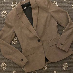 Brown Plaid Blazer